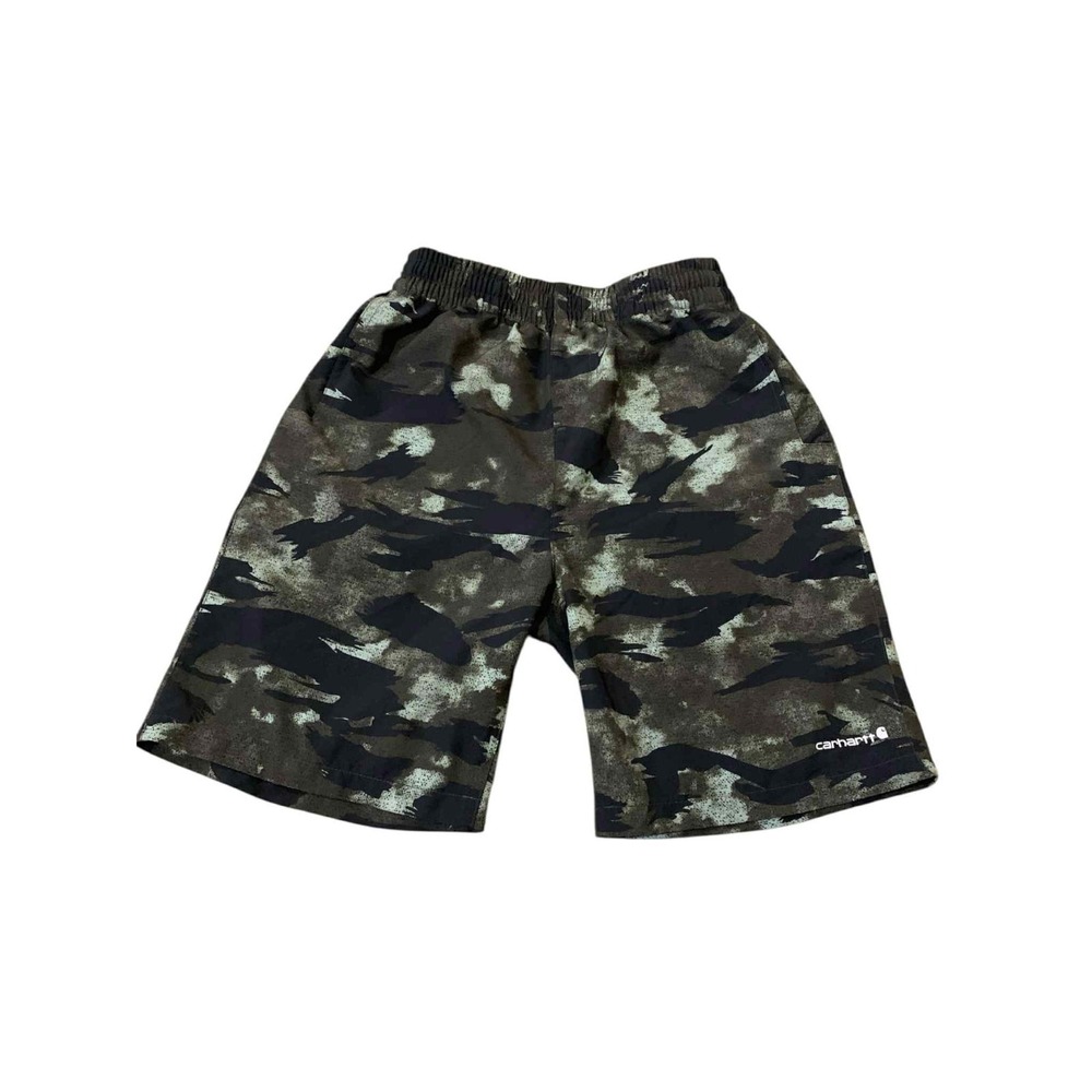 Carhartt Force Rugged Flex Camouflage Athletic Shorts Boys L 14-16 Elastic Waist